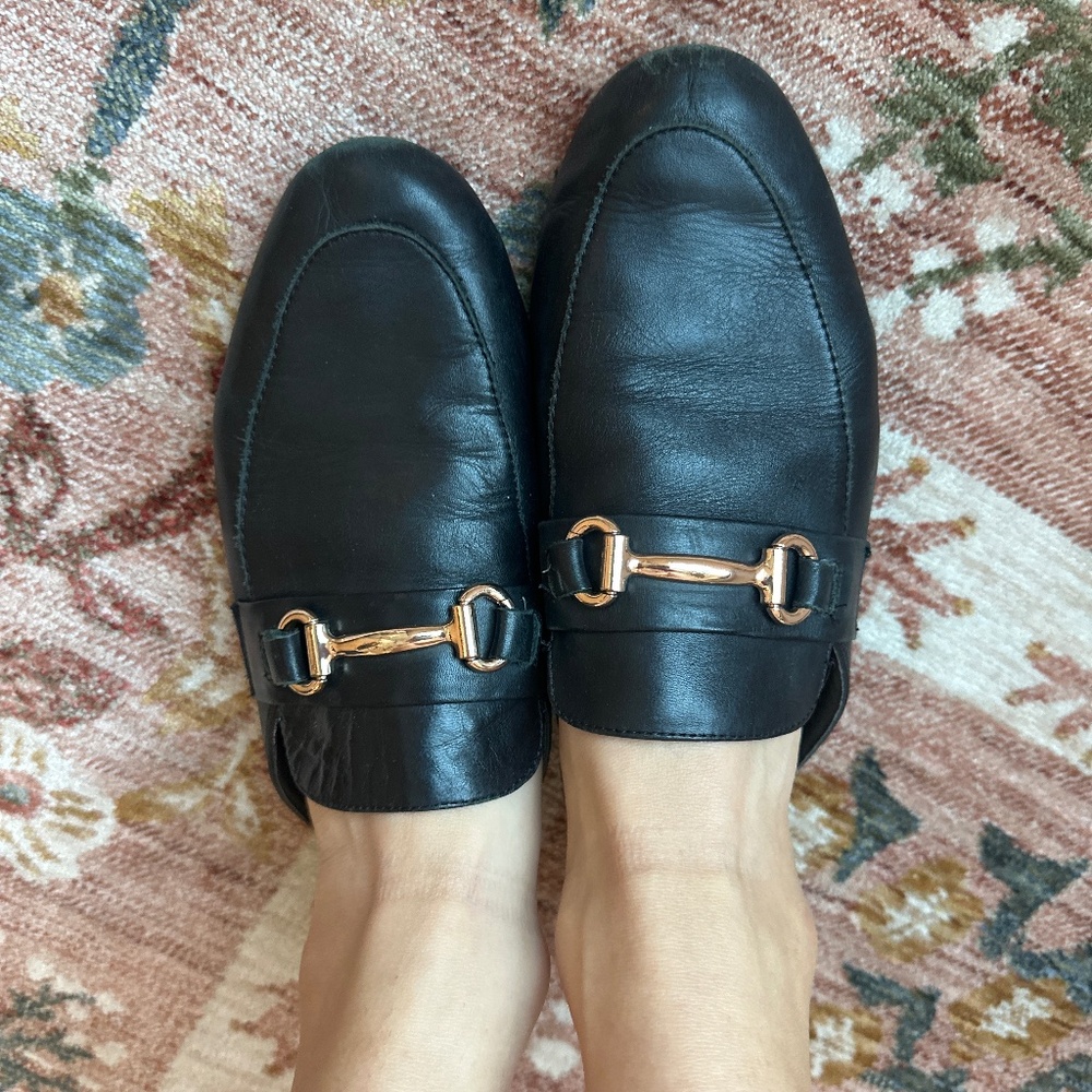 Steve Madden - Kandi Black Penny Loafer Slides/Flats - Size 8.5